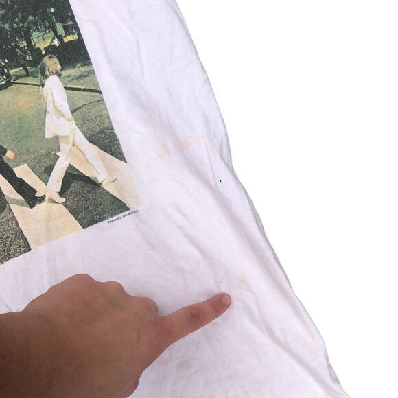 VINTAGE DATED 1990 Abby Road The Beatles T Shirt Large Double Sided - Picture 4 of 12